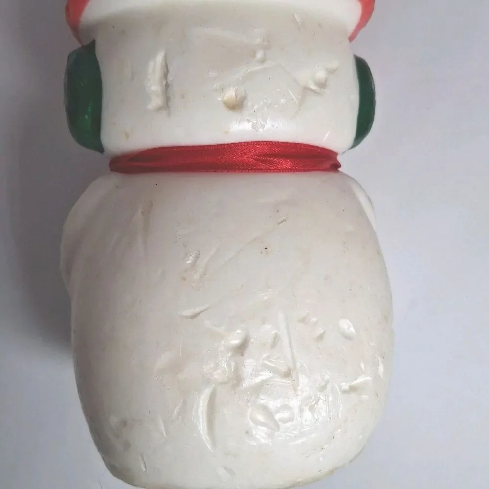 Vintage Snowman Christmas Candle Large 8